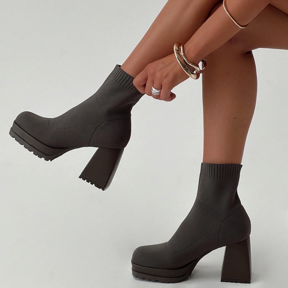 NWT Princess Polly Malayah Knit Boots